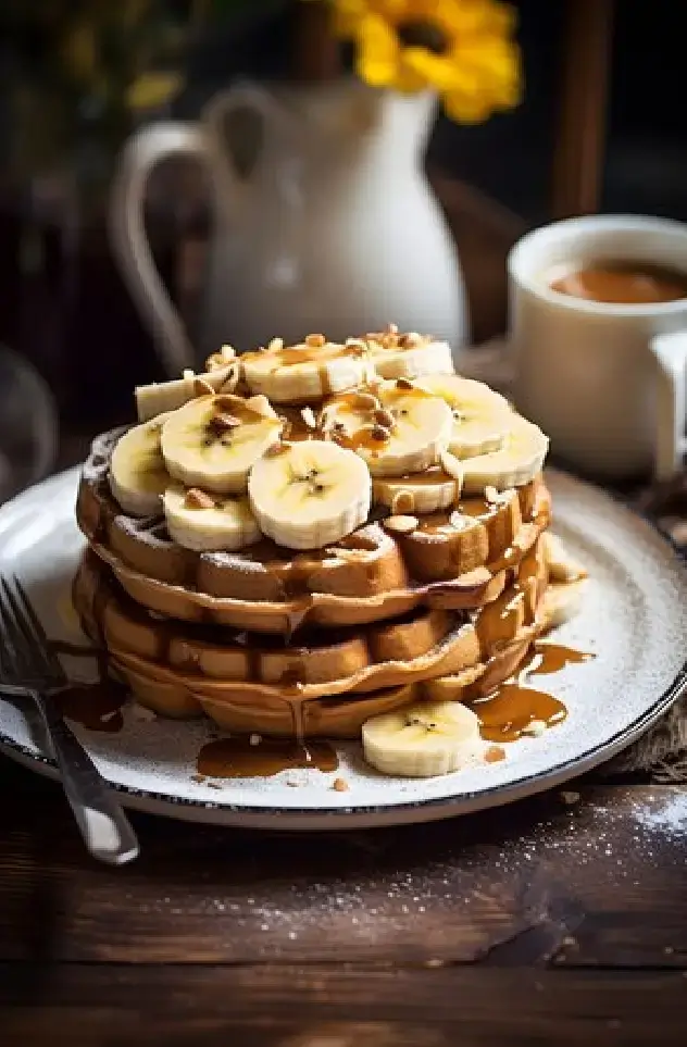 Banana Nut Waffles