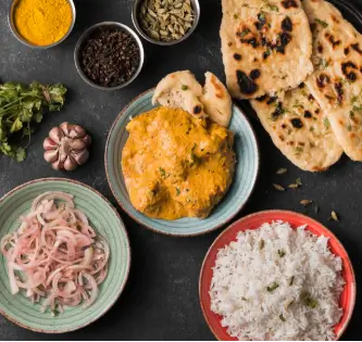 North Indian veg thalis